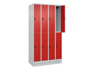 dubbeldekse locker,HxBxD 1950x1000x500mm,4x2vak.,vak B 250mm - 2