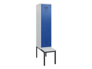 locker met bank,HxBxD 1950x400x815mm,1vak,vak B 400mm,cilinderslot - 2