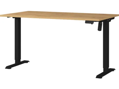 Elektrisch ihv bureau,HxBxD 710-1190x1400x800mm,blad Grandson-eiken