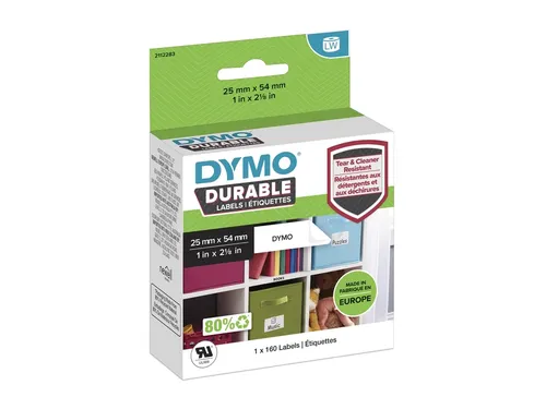 Etiket Dymo 1976411 industrieel 25x54mm 1 rol á 160 stuks wit