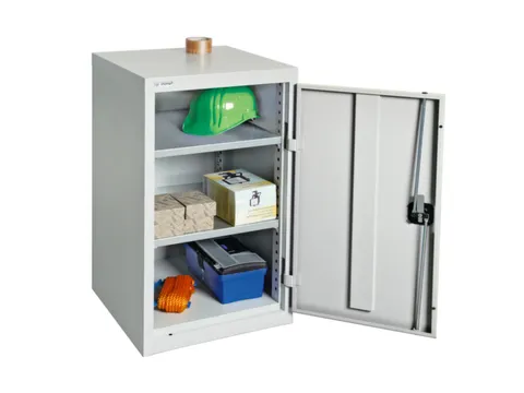 Kast Met Openslaande Deuren 900x500x500mm 2legborden Staal Ral7035