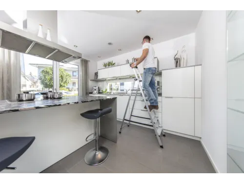 Lichte Universele Ladders Aluminium 5treden H 1,05m
