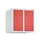 opzetkast,v. locker,2vak.,vak B 250mm,HxBxD 500x500x500mm,vleugeldeur