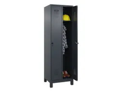 locker,HxBxD 1950x600x500mm,2vak,vak B 300mm,draaigrendel,voeten