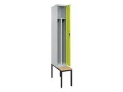 locker met bank,voor scheiding van kleding,HxBxD 2120x300x815mm,1vak