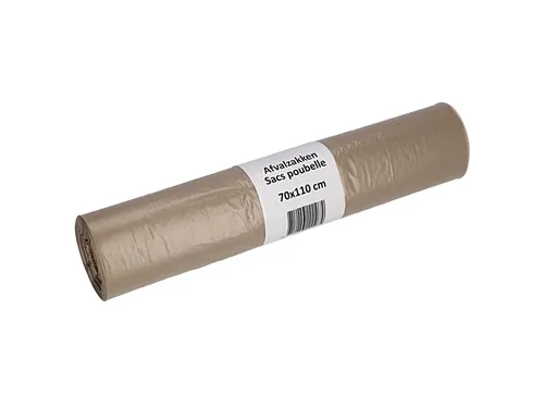 Afvalzak Cleaninq 70x110cm LDPE recycled T50 120 Liter transparant