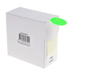 Etiket Rillprint 35mm 500st op rol fluor groen - 2