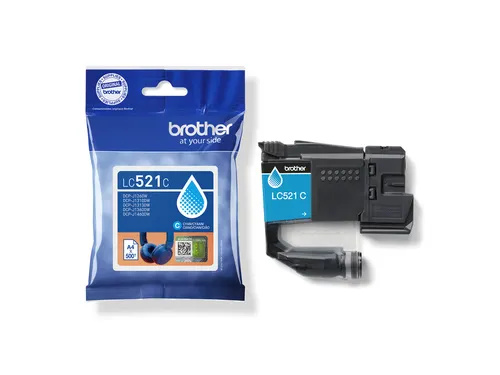 Inktcartridge Brother LC-521C blauw
