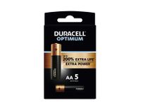 Batterij Duracell Optimum 5xAA 1.5V Alkaline