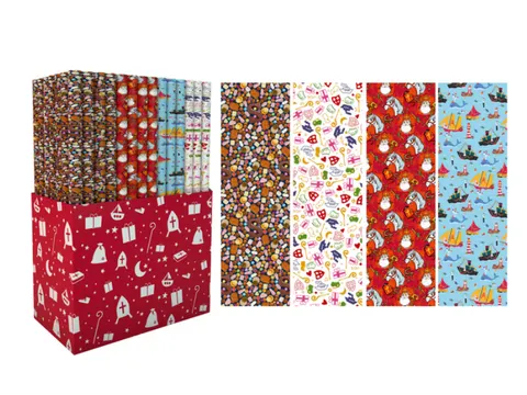 Geschenkpapier Sint 250x46.5cm SW 33x465x33mm