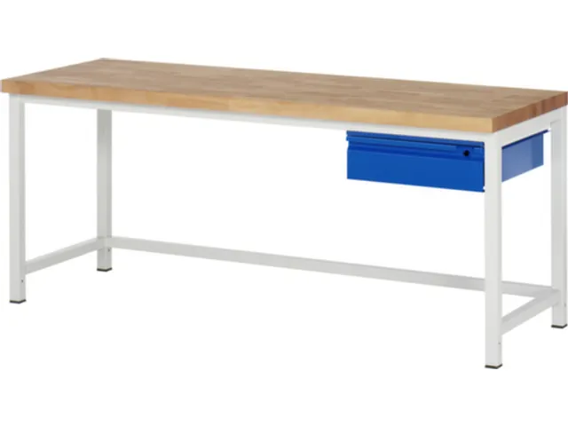 werkbank,RAL 7035/RAL 5010,HxBxD 840-1040x2000x700mm,beukblad