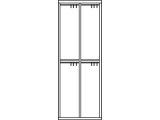 dubbeldekse locker,HxBxD 1850x800x500mm,2x2vak.,RAL7035,front RAL5012 - 3