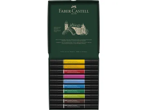 Tekenstift Faber-Castell Pitt Artist Pen duo marker etui a 10 stuks