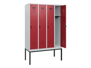 schoollocker,HxBxD 1950x1200x500mm,4vak,vak B 300mm,draaigrendel - 1
