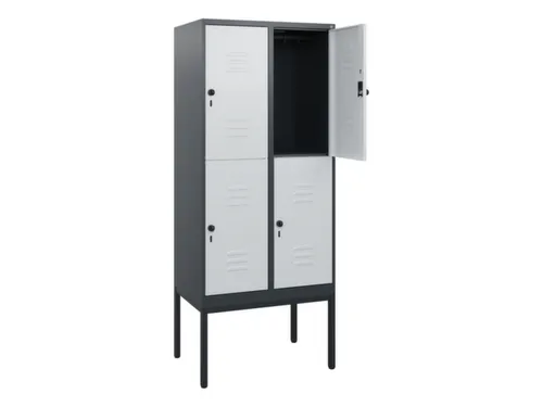 dubbeldekse locker,HxBxD 1950x800x500mm,2x2vak.,vak B 400mm