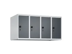 opzetkast,v. locker,4vak.,vak B 250mm,HxBxD 500x1000x500mm,vleugeldeur