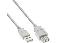 Kabel Inline verlengkabel USB-A 2.0 M-V 3 meter grijs