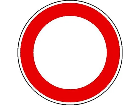 verkeersbord,verbod v. voertuigen,conform StVO,aluminium