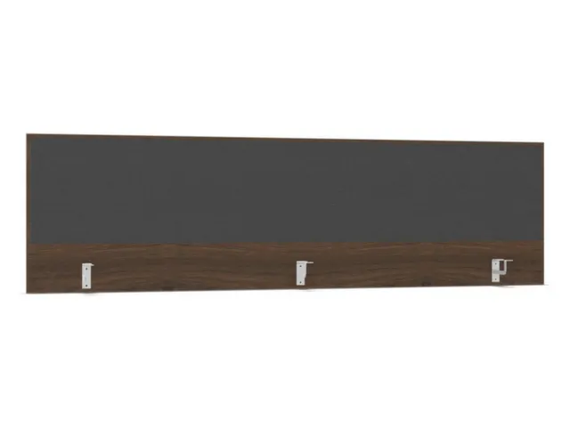 opzetpaneel bureau aanbouw achter NV bruin hickory antraciet 2000mm