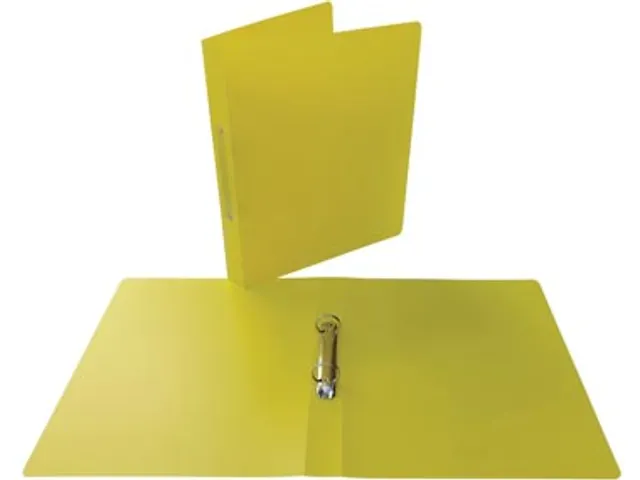 ringmap, voor ft A4, uit PP, 2 ringen van 25mm, geel