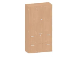 kantoorkast openslaande deuren HxBxD 1920x1000x430mm hout beuken