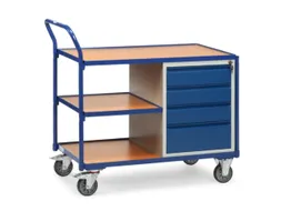 kastwagen,draagverm. 250kg,laadvl. LxB 1000x600mm,RAL5007,4laden