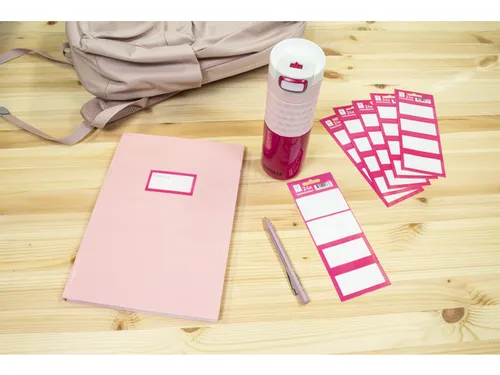 Boeketiket Kangaro 24 etiketten 6 vellen van 4 stuks roze