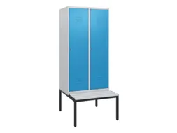 locker met bank,HxBxD 1950x800x815mm,2vak,vak B 400mm,cil.-slot