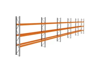 palletstelling,basis+4xaanbouw,HxBxD 3990x18600x750mm,vakl. 3400kg - 1