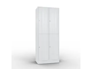 lockerkast cil.slot 1950x770x540mm 2x2 vakken RAL7035 front RAL7035 - 1
