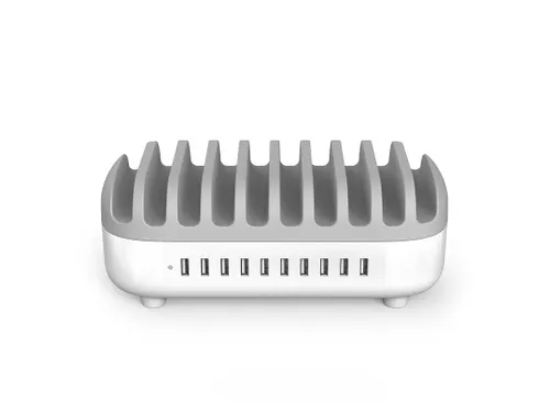 Compulocks 10PUSBDKS-UK, Vrijstaand, Grijs, Wit, Contact, 2,4 A, 100 -