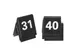 Numéro de table jeu de 31-40 Noir