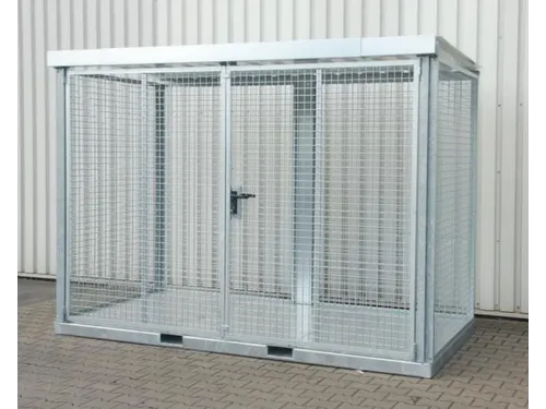 gasflessendepot,v. 78xØ 230mm fles,HxBxD 2260x3135x1570mm,m. deksel
