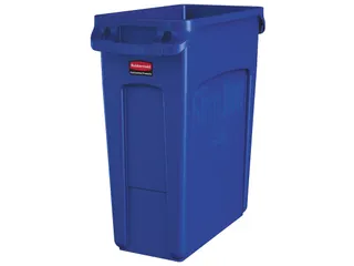 Slim Jim Afvalcontainer Met Luchtsleuven 60 Liter Blauw - 1