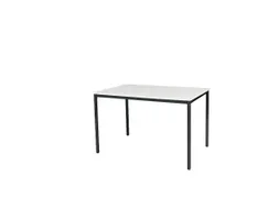 Domino Basic Tafel Vaste Hoogte 1200x800mm Wit 25mm Zwart