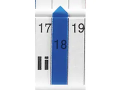 planningspijl,B 7mm,kunststof,blauw-transparant