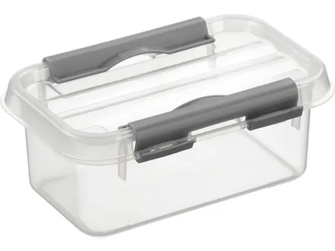Opbergbox Sunware Q-line 0,5L transparant/grijs