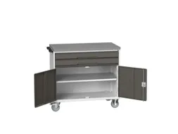 gereedschapswagen 980x1050x600mm linoleum 2 laden+kast RAL7035+RAL7016