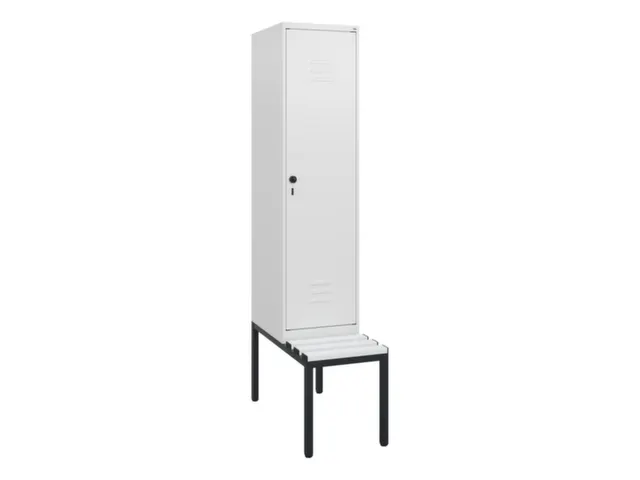 locker met bank,HxBxD 1950x400x815mm,1vak,vak B 400mm,draaigrendel
