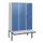 locker met bank,HxBxD 1950x1200x815mm,3vak,vak B 400mm,draaigrendel