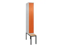 Z-garderobekast,HxBxD 2120x300x815mm,2vak,vak B 300mm,cil.-slot