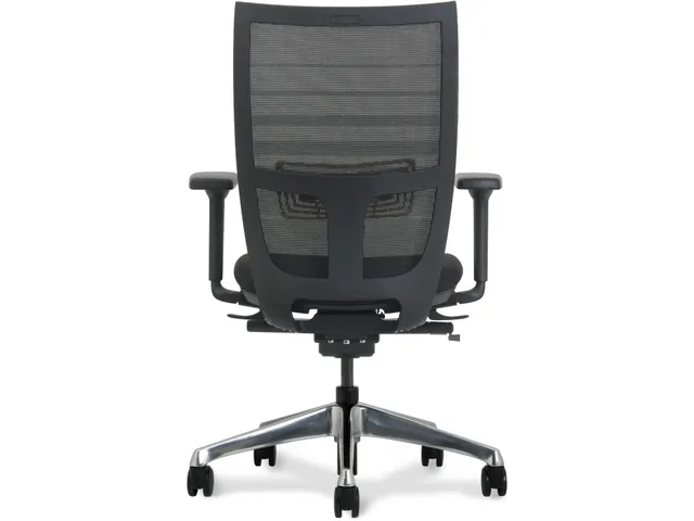 Bureaustoel Deluxe Zwart met Lendensteun Ergonomisch