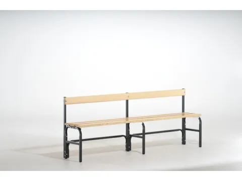 omkleedbank,HxLxD 770x1500x375mm,houten lijst,frame staal RAL7016