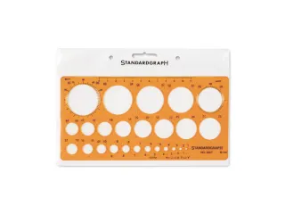 Sjabloon cirkel Standardgraph 1-36mm 25 cirkels met inktrand - 2