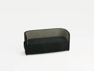 sofa,2-zits,stof antracietgrijs/lichtgrijs,HxBxD 760x1570x760mm - 2