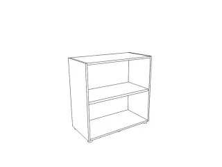 kantoorstelling HxBxD 860x860x450mm 2 OH houten vloer aluminium zilver - 2