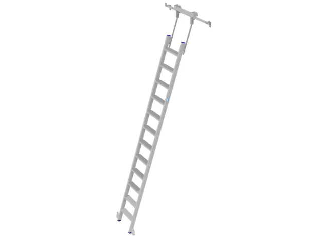 verrijdbare stellingladder,balk L 3,2m,v. H tot 3,3m,12,treden