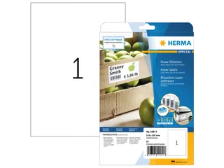 HERMA 10911 Power Etiketten A4 210x297mm Wit 25 stuks - 1