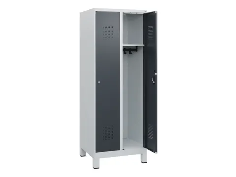 schoollocker,HxBxD 1630x600x500mm,2vak,vak B 300mm,cil.-slot,voeten