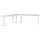 hoekbureau,in h. verstelb.,HxBxD 710-910x2600x2200mm,blad wit